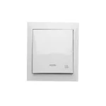 Simon Aquaclick WA-CW7Lxxx-xx-11xx Łącznik krzyżowy natynkowy z podświetleniem, IP44, 10AX, 250V~, zaciski śrubowe; biały