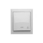 Simon Aquaclick WA-CS1Lxxx-xx-11xx Przycisk światło natynkowy z podświetleniem, IP44, 10AX, 250V~, zaciski śrubowe; biały