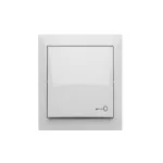 Simon Aquaclick WA-CPK1xxx-xx-11xx Przycisk zwierny natynkowy z piktogramem klucza, IP44, 10AX, 250V~, zaciski śrubowe; biały