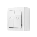 Simon Aquaclick WA-CZ1xxxx-xx-11xx Przycisk żaluzjowy natynkowy, IP44, 10AX, 250V~, zaciski śrubowe; biały