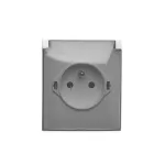 Simon Aquaclick WA-CGZ1Cxx-xx-11Ax Gniazdo wtyczkowe natynkowe, pojedyncze z uziemieniem, klapka transparentna, IP44, 16A, 250V~, szybkozłącza; biały