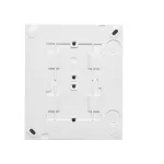 Simon Aquaclick WA-CGZ4Cxx-xx-11Ax Gniazdo wtyczkowe natynkowe, 4-krotne z uziemieniem, klapka transparentna, IP44, Σ16A, 250V~, szybkozłącza; biały