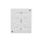 Simon Aquaclick WA-CGZ4Cxx-xx-11xx Gniazdo wtyczkowe natynkowe, 4-krotne z uziemieniem, klapka w kolorze pokrywy, IP44, Σ16A, 250V~, szybkozłącza; biały