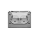 Simon Aquaclick WA-CGSZ2xx-xx-11Ax Gniazdo wtyczkowe natynkowe, Schuko, podwójne kompaktowe, klapka transparentna, IP44, 16A, 250V~, zaciski śrubowe; biały