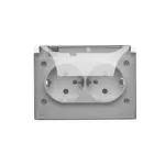 Simon Aquaclick WA-CGSZ2Zx-xx-11Ax Gniazdo wtyczkowe natynkowe, Schuko, podwójne kompaktowe, klapka transparentna, z przesłonami, IP44, 16A, 250V~, zaciski śrubowe; biały