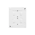 Simon Aquaclick WA-CGSZ4xx-xx-11Ax Gniazdo wtyczkowe natynkowe, Schuko, 4-krotne, klapka transparentna, IP44, 16A, 250V~, zaciski śrubowe; biały