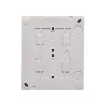 Simon Aquaclick WA-CGZ4Zxx-xx-16Ax Gniazdo wtyczkowe natynkowe, 4-krotne z uziemieniem, klapka transparentna z przesłonami torów prądowych, IP44, Σ16A, 250V~, zaciski śrubowe; szary