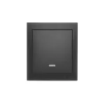 Simon Aquaclick WA-CW1Lxxx-xx-49xx Łącznik jednobiegunowy natynkowy z podświetleniem, IP44, 10AX, 250V~, zaciski śrubowe; czarny