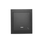 Simon Aquaclick WA-CW6Lxxx-xx-49xx Łącznik schodowy natynkowy z podświetleniem, IP44, 10AX, 250V~, zaciski śrubowe; czarny