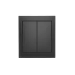 Simon Aquaclick WA-CWLxx-2x-x-49xx Łącznik schodowy podwójny natynkowy z podświetleniem bez piktogramu, IP44, 10AX, 250V~, zaciski śrubowe; czarny