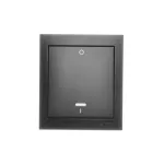 Simon Aquaclick WA-CW2Lxxx-xx-49xx Łącznik dwubiegunowy natynkowy z podświetleniem, IP44, 10AX, 250V~, zaciski śrubowe; czarny