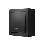 Simon Aquaclick WA-ACP1L-x-xx-49xx Przycisk zwierny natynkowy z podświetleniem bez piktogramu, IP44, 10AX, 250V~, zaciski śrubowo; czarny