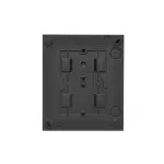 Simon Aquaclick WA-CGZ4Zxx-xx-49Ax Gniazdo wtyczkowe natynkowe, 4-krotne z uziemieniem, klapka transparentna z przesłonami torów prądowych, IP44, Σ16A, 250V~, zaciski śrubowe; czarny