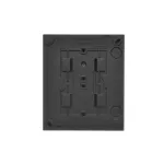 Simon Aquaclick WA-CGZ4CZx-xx-49xx Gniazdo wtyczkowe natynkowe, 4-krotne z uziem., klapka w kolorze pokrywy, z przesł. torów prąd., IP44, Σ16A, 250V~, szybkozłącza; czarny