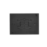 Simon Aquaclick WA-CGSZ2xx-xx-49Ax Gniazdo wtyczkowe natynkowe, Schuko, podwójne kompaktowe, klapka transparentna, IP44, 16A, 250V~, zaciski śrubowe; czarny