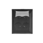 Simon Aquaclick WA-CGSZ4Cx-xx-49Ax Gniazdo wtyczkowe natynkowe, Schuko, 4-krotne, klapka transparentna, IP44, 16A, 250V~, szybkozłącza; czarny