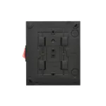 Simon Aquaclick WA-GSZN4W1-xx-49xx Gniazdo wtyczkowe natynkowe, Schuko, 4-krotne, z wbudowanym wyłącznikiem, IP20, 16A, 250V~, zaciski śrubowe; czarny