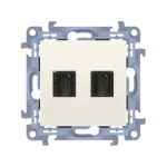 Simon 10 WC-GHDMI2x-01-41xx Gniazdo HDMI ver.1.4 podwójne (moduł); kremowy