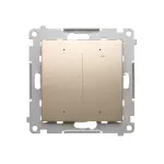 Simon 54 GO WMDS-004xW2-044 Ściemniacz do pasków LED-owych 12-24 V, 1 kanałowy, sterowany smartfonem [Wi-Fi] - DIMMER W (moduł); złoty mat