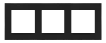Simon 55 WMDZ-01103x-0149 Ramka 3-krotna LINE; Czarny mat
