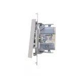 Simon 55 WMDA-20xxxx-114 Przycisk „światło” z podświetleniem LED (moduł) 10 AX, 250 V~, szybkozłącza; Jasnoszary mat