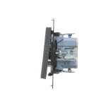 Simon 55 WMDA-20xxxx-116 Przycisk „światło” z podświetleniem LED (moduł) 10 AX, 250 V~, szybkozłącza; Grafitowy mat