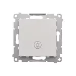 Simon 55 WMDA-20xxxx-143 Przycisk „światło” z podświetleniem LED (moduł) 10 AX, 250 V~, szybkozłącza; Aluminium mat