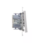 Simon 55 WMDA-20xxxx-143 Przycisk „światło” z podświetleniem LED (moduł) 10 AX, 250 V~, szybkozłącza; Aluminium mat