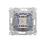 Simon 55 WMDA-20xxxx-143 Przycisk „światło” z podświetleniem LED (moduł) 10 AX, 250 V~, szybkozłącza; Aluminium mat