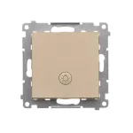 Simon 55 WMDA-20xxxx-144 Przycisk „światło” z podświetleniem LED (moduł) 10 AX, 250 V~, szybkozłącza; Szampański mat