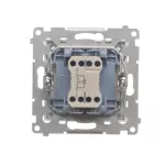 Simon 55 WMDA-20xxxx-144 Przycisk „światło” z podświetleniem LED (moduł) 10 AX, 250 V~, szybkozłącza; Szampański mat