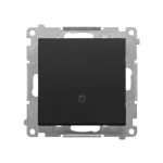 Simon 55 WMDA-20xxxx-149 Przycisk „światło” z podświetleniem LED (moduł) 10 AX, 250 V~, szybkozłącza; Czarny mat