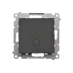 Simon 55 WMDA-20xxxx-149 Przycisk „światło” z podświetleniem LED (moduł) 10 AX, 250 V~, szybkozłącza; Czarny mat