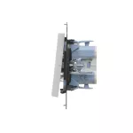 Simon 55 WMDL-0105xx-114 Łącznik jednobiegunowy z podświetleniem LED (moduł) 10 AX, 250 V~, szybkozłącza; Jasnoszary mat