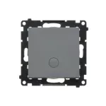 Simon 55 WMDL-0105xx-116 Łącznik jednobiegunowy z podświetleniem LED (moduł) 10 AX, 250 V~, szybkozłącza; Grafitowy mat