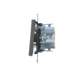 Simon 55 WMDL-0105xx-116 Łącznik jednobiegunowy z podświetleniem LED (moduł) 10 AX, 250 V~, szybkozłącza; Grafitowy mat