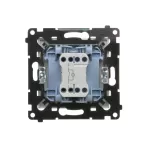 Simon 55 WMDL-0105xx-143 Łącznik jednobiegunowy z podświetleniem LED (moduł) 10 AX, 250 V~, szybkozłącza; Aluminium mat