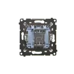 Simon 55 WMDL-050X23-114 Łącznik jednobiegunowy + przycisk zwierny – 2 klawisze (moduł) 16 AX, 250 V~, zaciski gwintowe; Jasnoszary mat