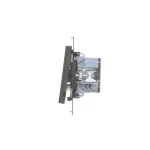 Simon 55 WMDL-050X23-149 Łącznik jednobiegunowy + przycisk zwierny – 2 klawisze (moduł) 16 AX, 250 V~, zaciski gwintowe; Czarny mat