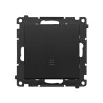 Simon 55 WMDL-TW1ZL-149 Łącznik jednobiegunowy z sygnalizacją załączenia LED (moduł) 10 AX, 250 V~, szybkozłącza; Czarny mat