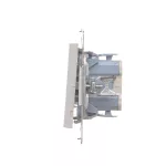 Simon 55 WMDL-0P1xx4-114 Łącznik dwubiegunowy (moduł) 10 AX, 250 V~, szybkozłącza; Jasnoszary mat