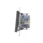 Simon 55 WMDL-0P1xx4-116 Łącznik dwubiegunowy (moduł) 10 AX, 250 V~, szybkozłącza; Grafitowy mat