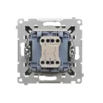 Simon 55 WMDL-0P1xx4-116 Łącznik dwubiegunowy (moduł) 10 AX, 250 V~, szybkozłącza; Grafitowy mat