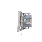 Simon 55 WMDL-0P1xx4-143 Łącznik dwubiegunowy (moduł) 10 AX, 250 V~, szybkozłącza; Aluminium mat