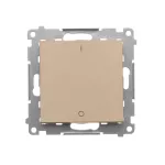 Simon 55 WMDL-0P1xx4-144 Łącznik dwubiegunowy (moduł) 10 AX, 250 V~, szybkozłącza; Szampański mat