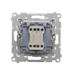 Simon 55 WMDL-0P1xx4-144 Łącznik dwubiegunowy (moduł) 10 AX, 250 V~, szybkozłącza; Szampański mat