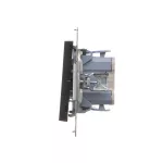 Simon 55 WMDL-0P1xx4-149 Łącznik dwubiegunowy (moduł) 10 AX, 250 V~, szybkozłącza; Czarny mat