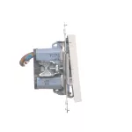 Simon 55 WMDL-TW22A-111 Łącznik dwubiegunowy podwójny (moduł) 16 AX, 250 V~, szybkozłącza; Biały mat