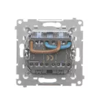 Simon 55 WMDL-TW22A-111 Łącznik dwubiegunowy podwójny (moduł) 16 AX, 250 V~, szybkozłącza; Biały mat