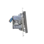 Simon 55 WMDL-TW22A-116 Łącznik dwubiegunowy podwójny (moduł) 16 AX, 250 V~, szybkozłącza; Grafitowy mat